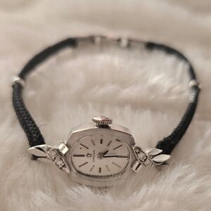 Omega 14k WGold & Diamonds Vintage Cocktail Watch